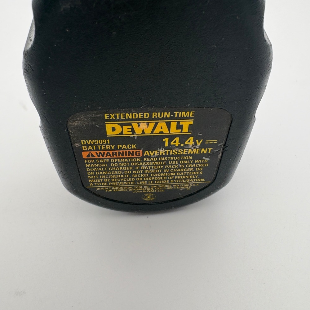 DeWalt DW9091 14.4V XR Extended Run-Time NiCd Battery Pack Black Pod Style - Picture 2 of 2